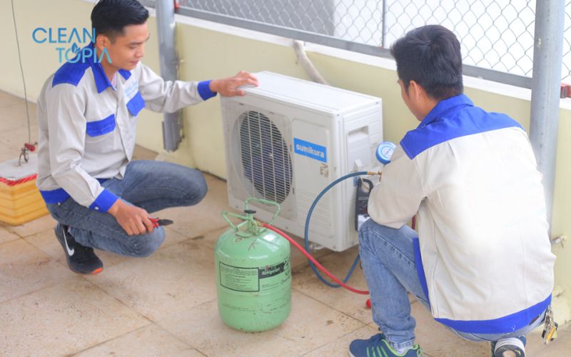 Bơm gas máy lạnh bao nhiêu