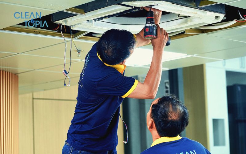 Thông ống nước thải máy lạnh tắc nhanh chóng chỉ mất 5 phút